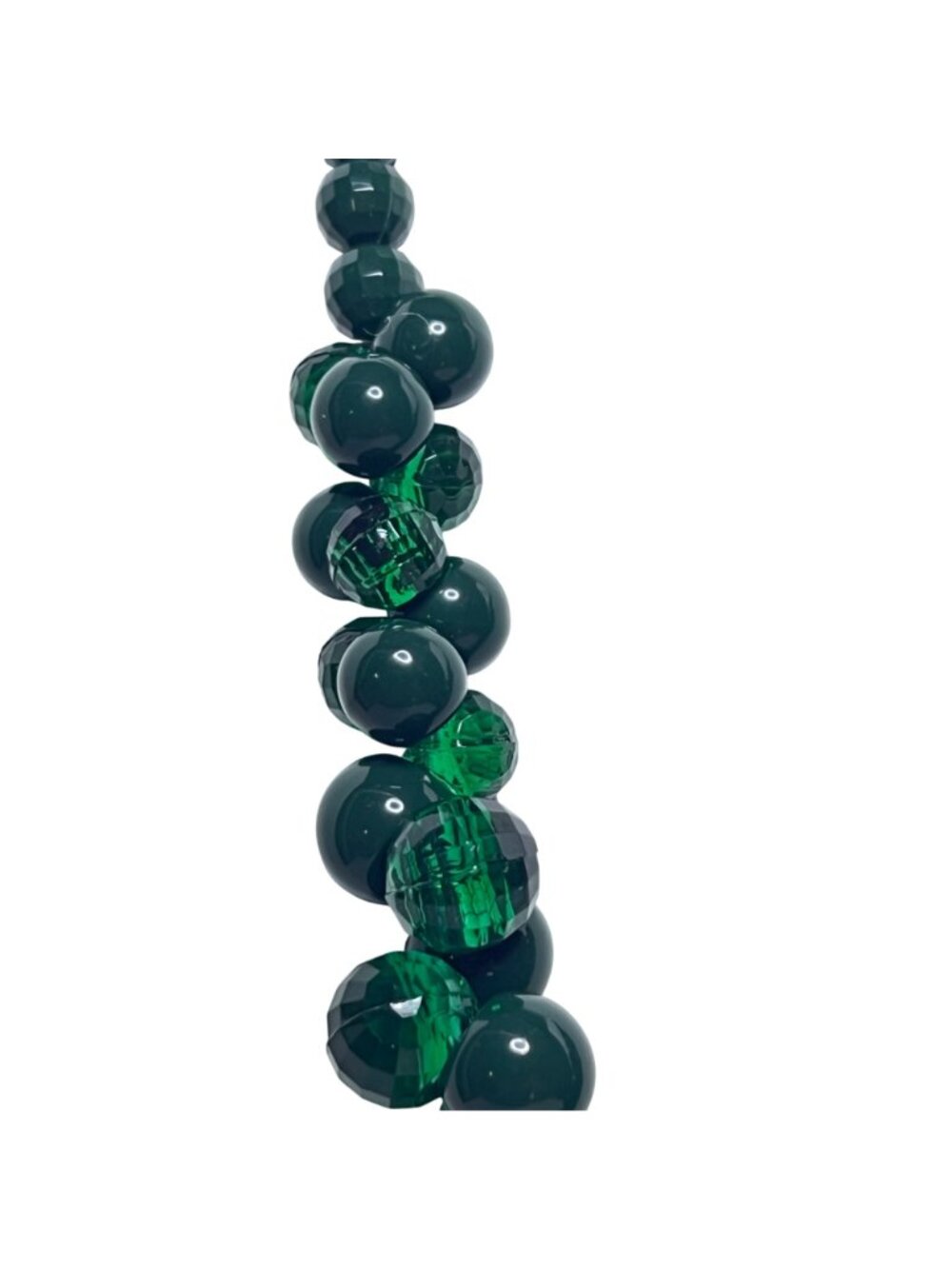 Green Acrylic Beaded Statement Necklace (6399) - Picture 2 of 7